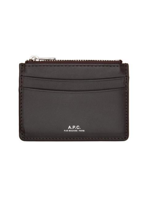 A.P.C. Brown Paris Card Holder
