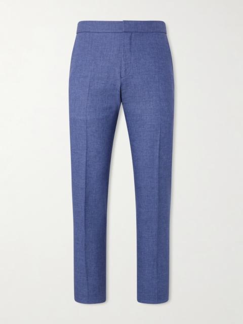 ZEGNA Tapered Pleated Linen Trousers