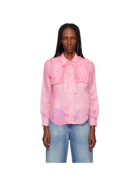 Comme des Garçons GIRL Pink Taffeta Garment Treated Shirt