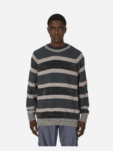 Cav Empt 3 Colour Stripe Knit Sweater Grey
