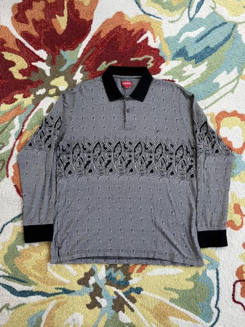 トップス supreme Paisley Polo SUPREME BLACK PAISLEY POLO SHIRT (Men's Medium) – UTOPIA NOW