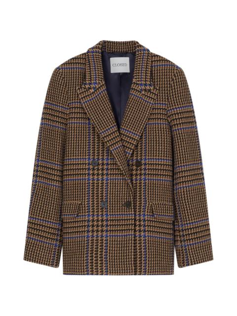 CLOSED check-pattern double-breasted blazer