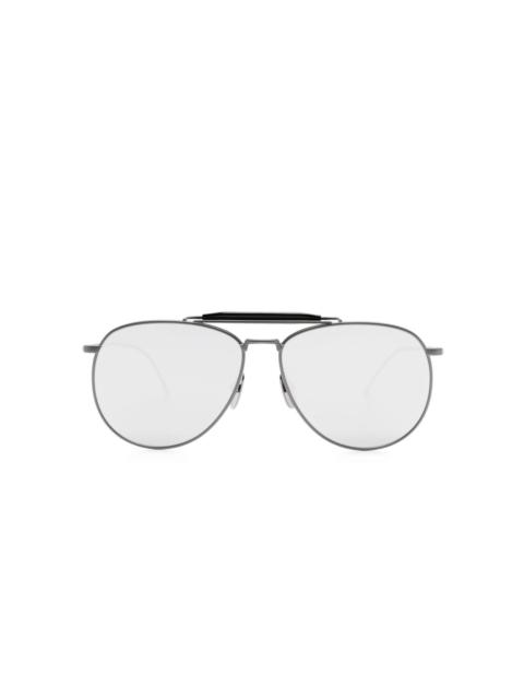 Thom Browne pilot-frame mirrored sunglasses