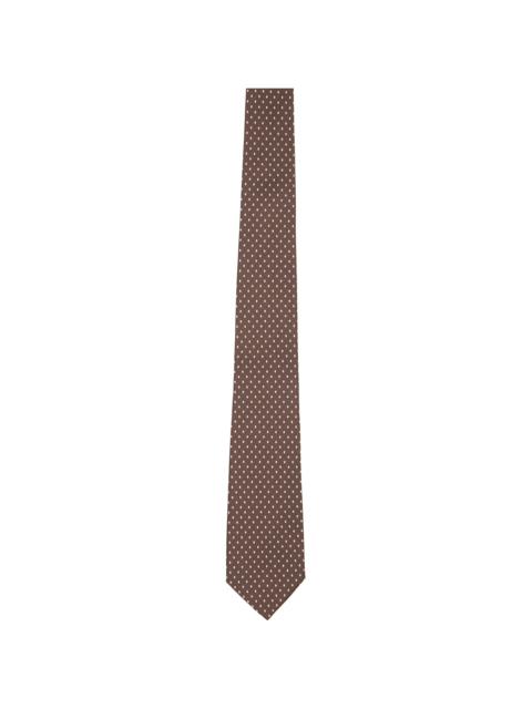 Paul Smith Brown Silk Pin Dot Tie
