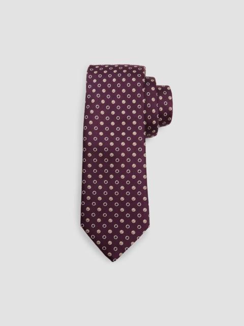 GIORGIO ARMANI Men's Mixed Filled Dots Silk Tie - Fancy Purple