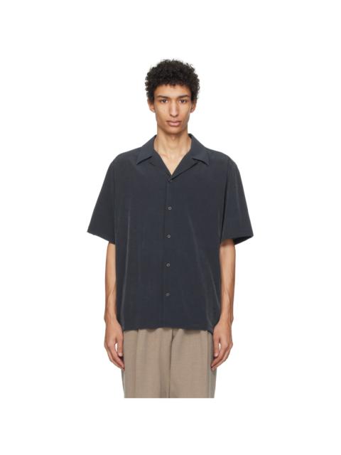 RAINMAKER KYOTO Navy Open Spread Collar Shirt