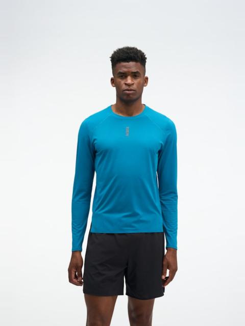 HOKA Men's EveryRun Long Sleeve Shirt in Night Glow Blue