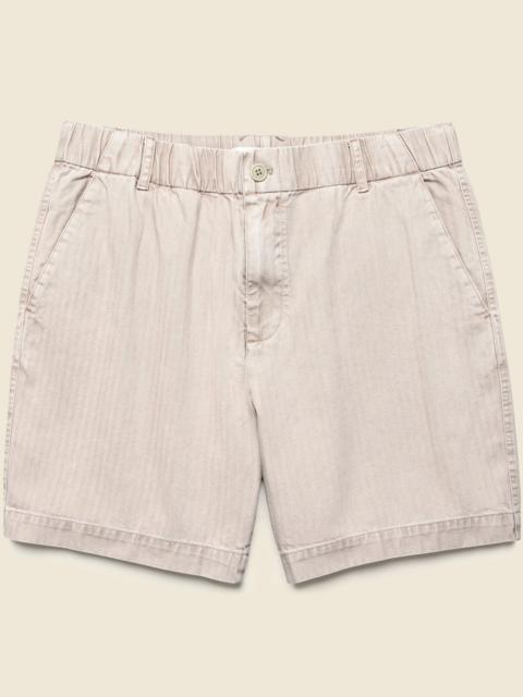 ALEX MILL 7" Herringbone Pull-On Shorts - Faded Grey