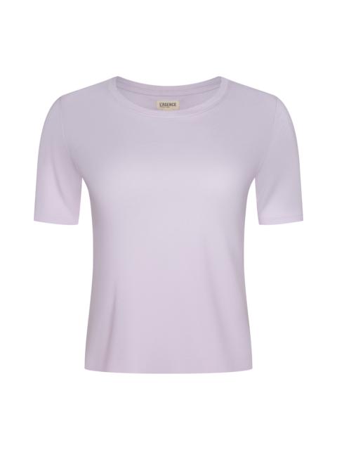 L'AGENCE Stormy Cropped Cotton Tee