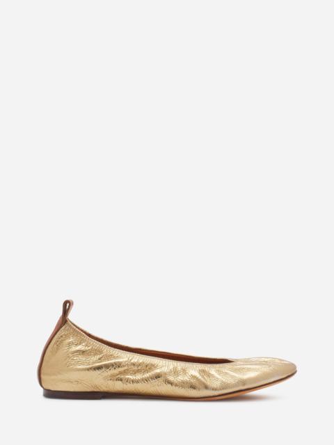 Lanvin THE BALLERINA FLAT IN METALLIC LEATHER