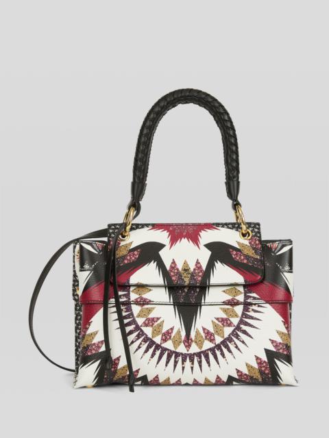 Etro MEDIUM LEATHER BAG WITH GEOMETRIC PRINT