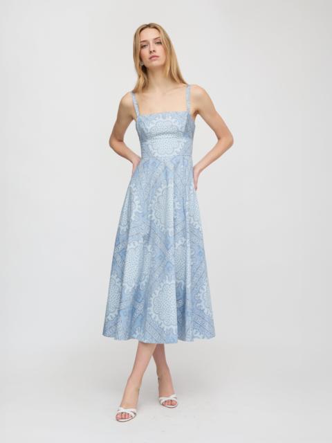 Hill House Home The Margot Dress - Dusty Blue Paisley Scarf