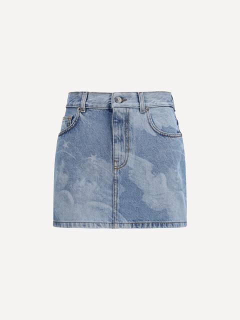 FIORUCCI Angel-print denim mini Skirt