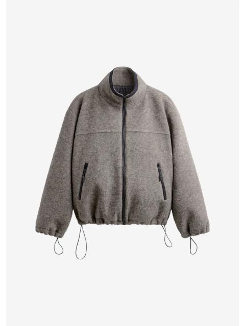 The Frankie Shop Kenei Fleece Zip Jacket - Greige Melange