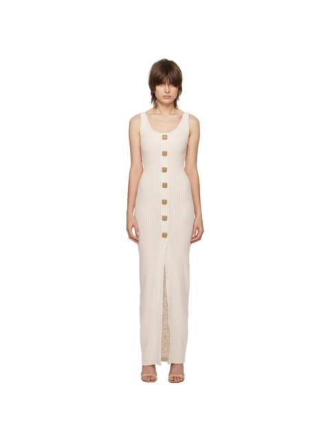 Balmain Beige Scoop Maxi Dress