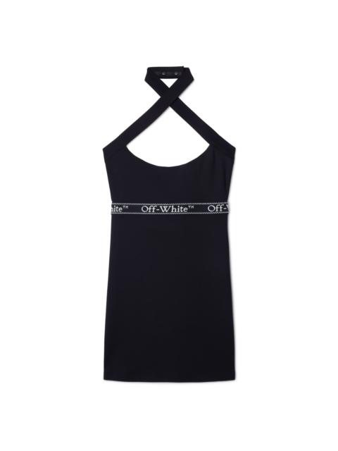 Off-White Logoband Cross S/l Mini Dress