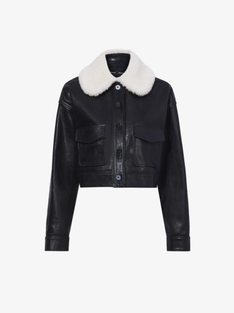 Proenza Schouler Judd Jacket With Shearling Collar in Leather