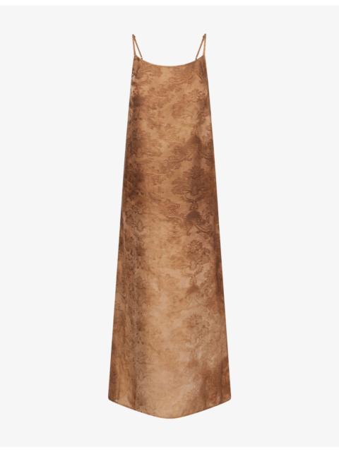 UMA WANG Anaya Printed Woven Midi Dress