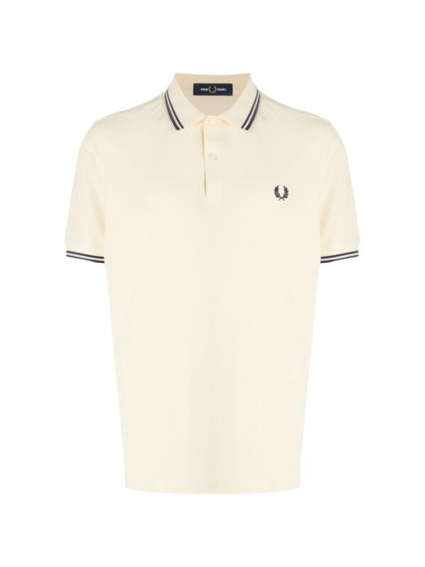 Laurel Wreath-embroidered cotton polo shirt