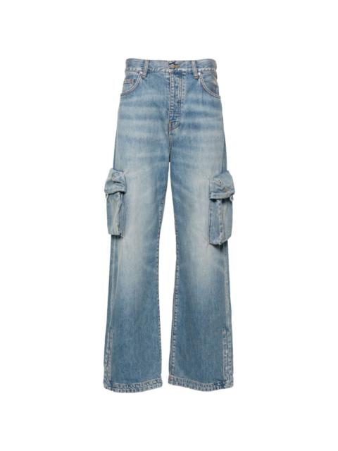 mid-rise wide-leg jeans