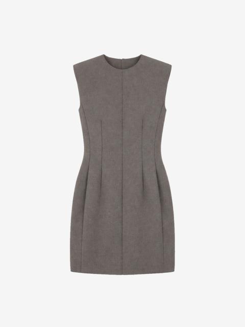 The Frankie Shop Bryn Cinched Mini Dress - Taupe Melange