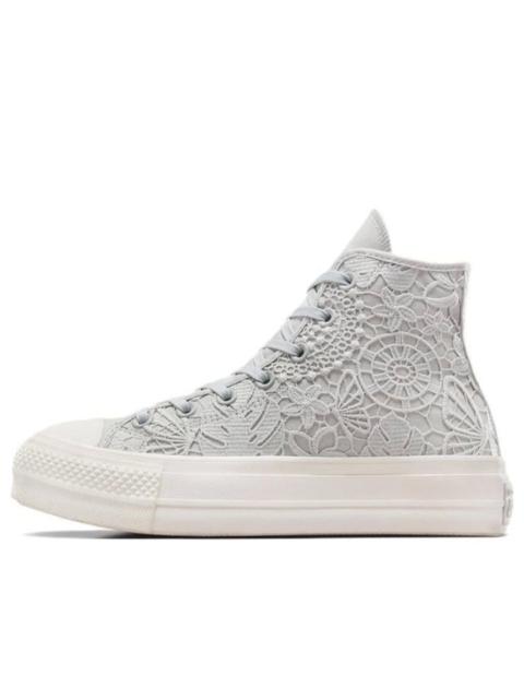 Converse (WMNS) Converse Chuck Taylor All Star Lift Platform Crochet 'Grey White' A07538C