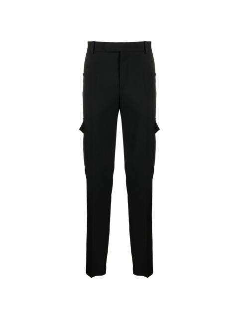 Alexander McQueen Men's Wool Gabardine Cargo Trousers