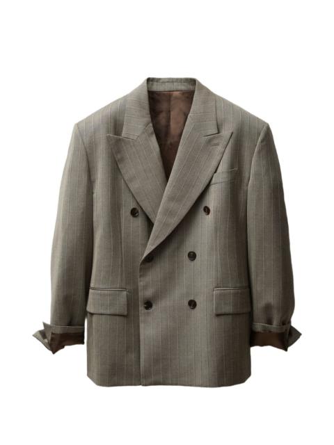 VERSACE pinstripe wool boxy blazer