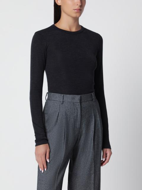 RÓHE Anthracite grey mélange wool sweater