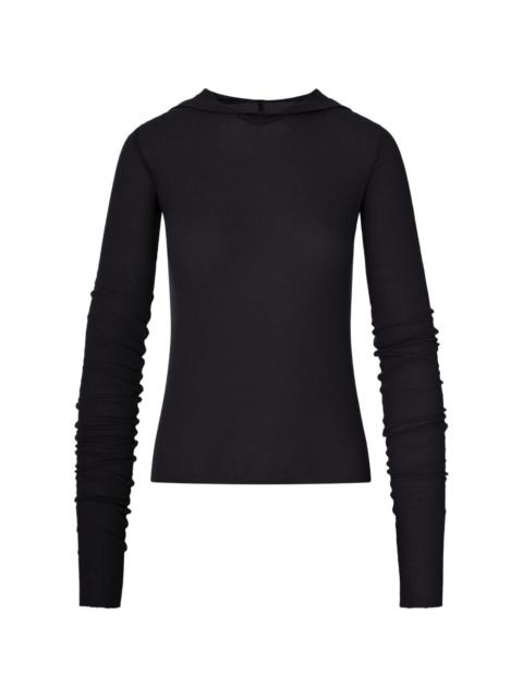 Rick Owens ribbed-knit hoodie
