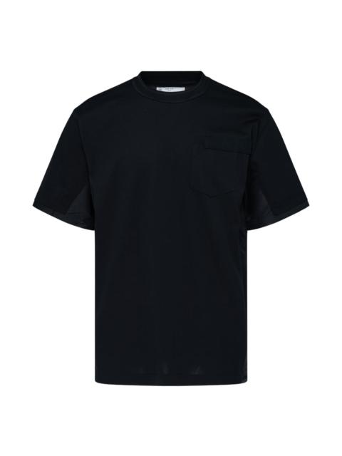 sacai Nylon Twill Cotton Jersey T-Shirt
