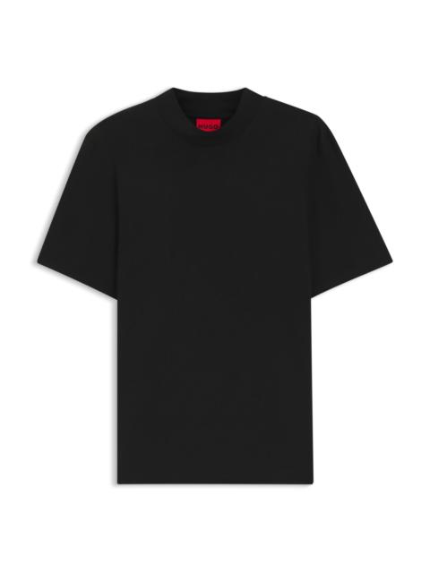 HUGO STAND-COLLAR SLIM-FIT T-SHIRT IN STRETCH COTTON