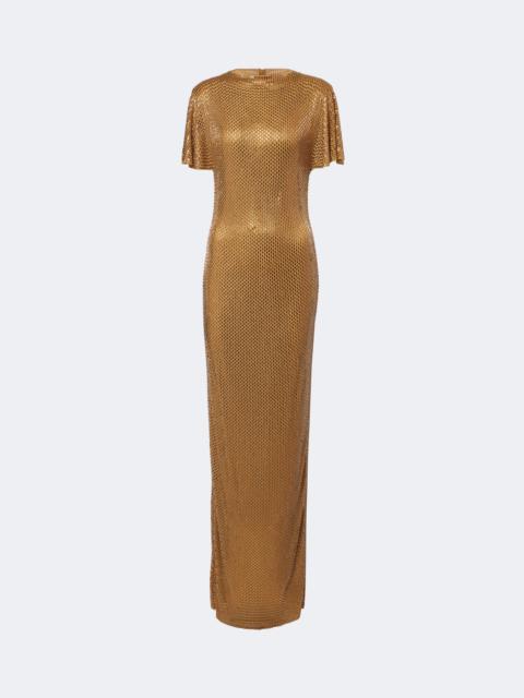 ROLAND MOURET Embellished mesh gown