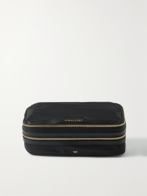 Anya Hindmarch + Net Sustain Textured Leather-trimmed Econyl Jewelry Case