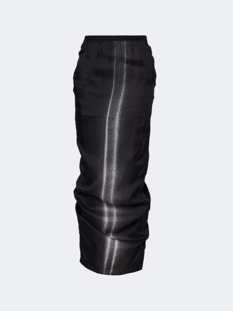 Rick Owens Soft Pillar gathered printed maxi skirt
