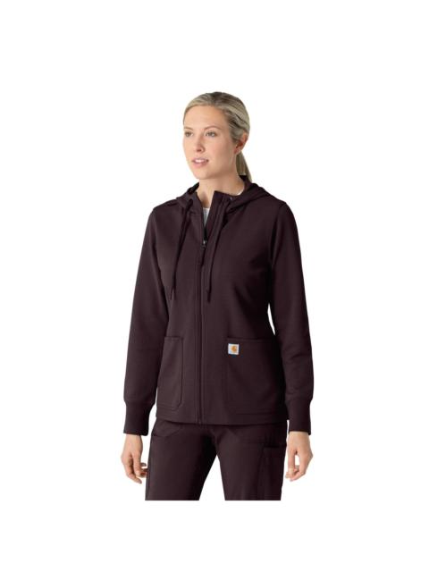 Carhartt Women's Full Zip Waffle Scrub Hoodie