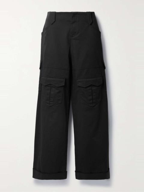 TOM FORD Cotton-blend gabardine straight-leg cargo pants