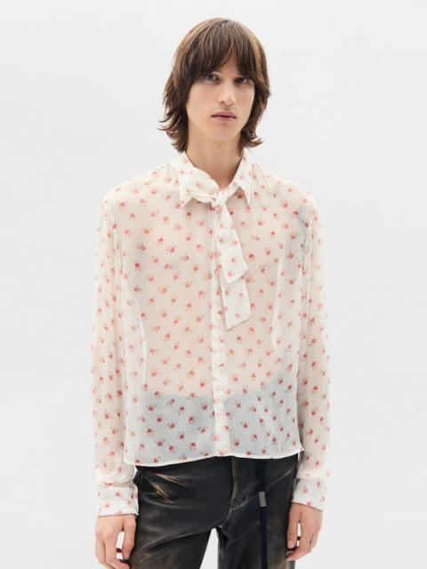 Ann Demeulemeester Stack Comfort Cropped Shirt with Necktie