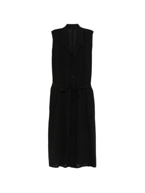 Y's tie-waist collared midi  dress