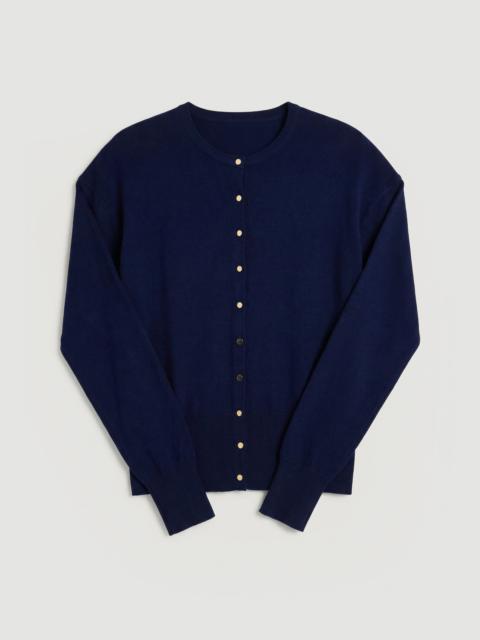 KAREN MILLEN Viscose Blend Knit Balloon Sleeve Cardigan