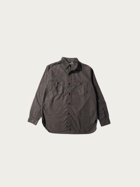 orSlow Relaxed Fit Melange Flannel Shirt - Gray Check