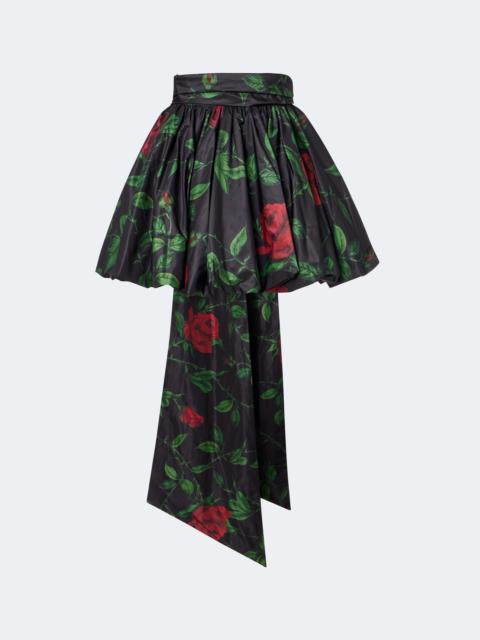 Blumarine Bow-detail floral taffeta miniskirt