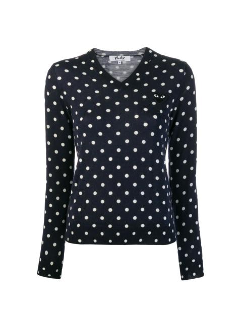 Comme des Garçons PLAY polka-dot knit sweater