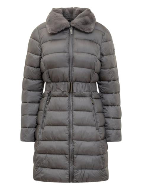 MICHAEL KORS fur trim longline jacket