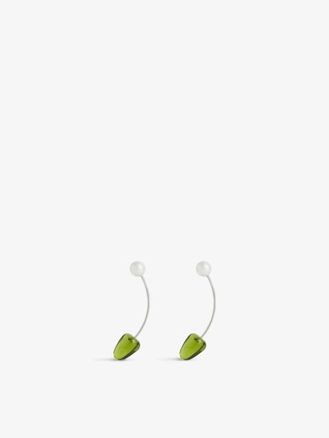 Dries Van Noten Pear-charm brass earrings