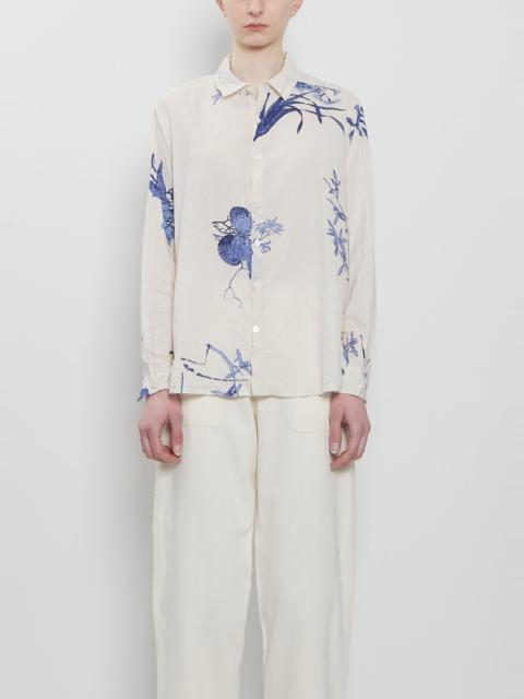 pas de calais Japonism Flower Cotton Shirt — Ivory