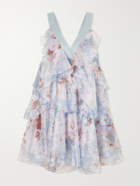 Aje. Athena Floral-print Organza Mini Dress