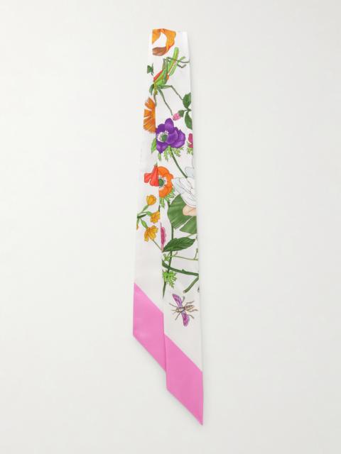 GUCCI Flora Printed Silk-twill Scarf