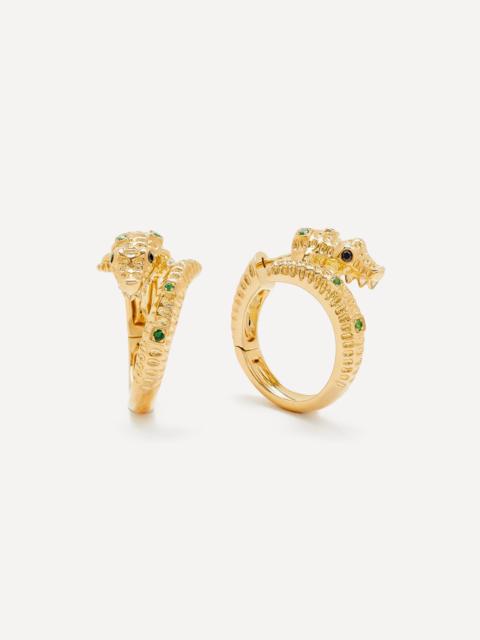 Yvonne Léon 9ct Gold Crocodile Hoop Earrings