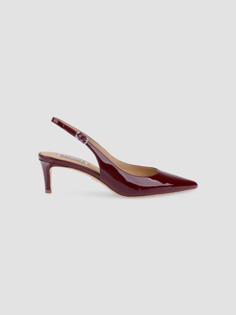 BADGLEY MISCHKA Women's Ruthie II 55MM Patent Leather Slingback Pumps - Wine Patent